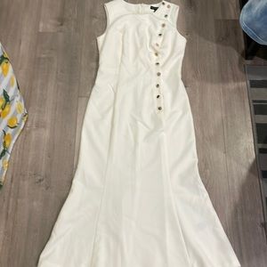Beautiful white midi banana republic dress